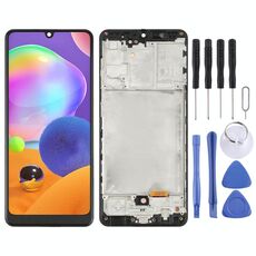 Schermo LCD OLED per Samsung Galaxy A31 SM-A315 (6,33 pollici) con digitalizzatore Assemblaggio completo con cornice (nero)