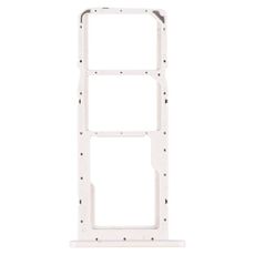 Per Samsung Galaxy A02s SM-A025 Vassoio per scheda SIM + Vassoio per scheda SIM + Vassoio per scheda Micro SD (Bianco)