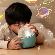 CX-12 Little Dinosaur Starry Sky Light USB Music Box Night Light LED Lampada da proiezione rotante da sogno (blu)