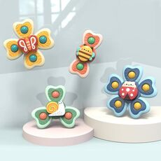 A6 Baby Sucker Giocattoli Rotary Giocattoli Divertente Fingertip Top Top Bathing Toys (Ape + Lumaca + Butterfly + Lachaou Worm)
