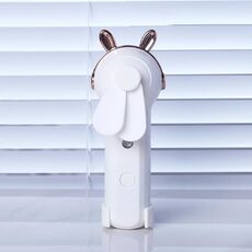 Dispositivo idratante portatile Ventilatore a pagamento Mini USB Carica Umidificazione spray Piccola fan (M9 bianco coniglio)