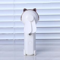 Dispositivo idratante portatile Ventilatore a pagamento Mini USB Carica di ricarica Umidificazione spray Small Fan (M10 Bianco Gattino)