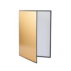2 PCS Fotografia Piegata Assistente A4 Cartone Pieghevole Pieghevole Pieghevole Pendio di diffusore (oro)