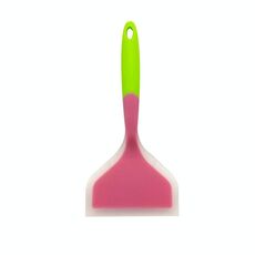 2 PCS Silicone Animale Spatola Spatola Ampia bocca Bistecca Pizza Spatola Strumento da cucina (rosa + verde)