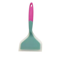 2 PCS Silicone antiaderente spatola spatola larga bistecca pizza spatola strumento cucina (blu + rosa)