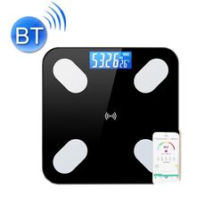 Smart Bluetooth Bilancia Peso Body Body Fat Measurement Bilancia sanitaria Solar + Modello di carica (nero (Classe True))