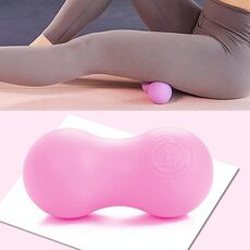 Fascia Ball Muscle Relax Yoga Ball Back Massage Palla in silicone, Specifica: Palla di arachidi rosa piatta