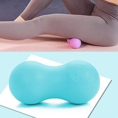 Fascia Ball Muscle Relax Yoga Ball Back Massage Palla in silicone, Specifica: Palla di arachidi blu piatta