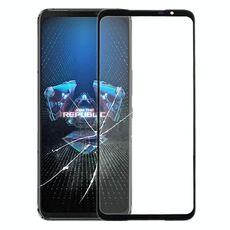 Obiettivo in vetro esterno a schermo frontale per ASUS ROG Phone 5 ZS673KS I005DA (nero)