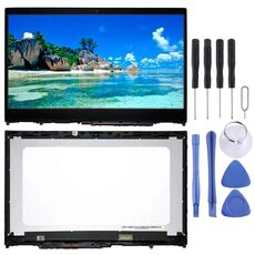 Schermo LCD OEM 1920 x 1080 FHD per Lenovo IdeaPad Flex 5-15 / Yoga 520 Digitizer Assemblaggio completo con cornice (nero)