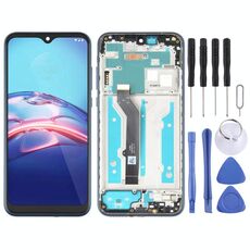 Schermo LCD TFT per Motorola Moto E (2020) Digitizer Assemblaggio completo con cornice (blu)