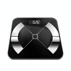 Scala di peso domestica accurata grasso corporeo sano accurato, dimensioni: 28x28cm (versione della batteria nera)