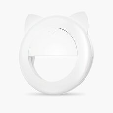 2 PCS XJ17 grande capacità Live Video Conference Fill Light Ring Light Telefono cellulare Selfie LED Fill Light (orecchie di gatto)