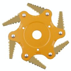 2 PCS Falciatrice dentata Blade a sei foglie Cyclone Blade Agricultural Weeder Parts (Golden Blade insaccato giallo)