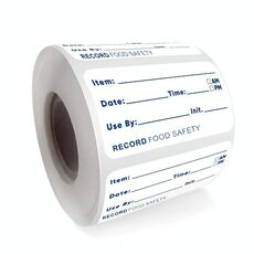 Etichetta adesiva con data alimentare, dimensioni: 7,5 x 2,5 cm