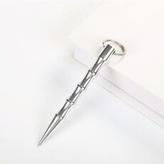10 PCS Outdoor Anti-Wolf Forniture Attrezzature Attrezzature Stick con portachiavi (argento)