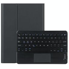 DY-P10-C 2 in 1 tastiera Bluetooth rimovibile + custodia protettiva in pelle con touchpad e supporto per Lenovo Tab P10 da 10,1 pollici (nero)