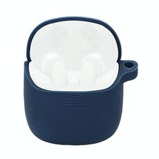 Custodia protettiva anti-caduta del silicone di colore puro auricolari wireless per JBL TUNE 220TWS (blu scuro)