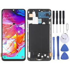 Schermo LCD OLED per Samsung Galaxy A70 SM-A705 Digitizer Assemblaggio completo con cornice (6,7 pollici) (Nero)