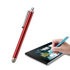 AT-19 Penna in fibra d'argento Penna Stilo Penna Capacitivo Penna Telefono Mobile Tablet Universal Touch Pen (Rosso)