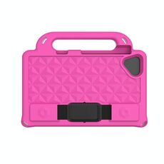 Per Huawei MediaPad M5 Lite Serie Diamante 8.0 pollici Serie di diamante EVA Portatile Anti Anti Fall Calank Shell protettive con staffa / cinturino (Redrose)