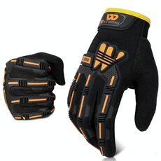 West Biking YP0211208 Guanti da equitazione Bici da moto Bike Long Dito antiscivolo Guanti touch screen, Dimensioni: M (nero arancione)