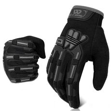 West Biking YP0211208 Guanti da equitazione Bici da moto Bike Long Finger Antiscivolo Guanti touch screen, Dimensioni: L (nero)