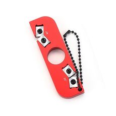 Affilatura portatile Affilatura anello esterno Affilatrice a doppia testa leggera mini con anello a catena (rosso)
