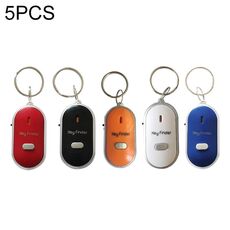 5 PCS ZG808 LED Key Finder Voice Control Anti-Lost Device, consegna colore casuale