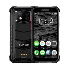Telefono robusto SOYES S10 Max, 6 GB + 128 GB, IP68 Impermeabile Antipolvere Antiurto, Identificazione del volto, Android 10.0 MTK6762 Octa Core da 3,5 pollici fino a 2,0 GHz, Doppia SIM, PTT Walkie Talkie, OTG, NFC, Rete: 4G(Nero)