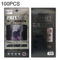 100 PCS Telefono Anti-Peeping Vetro Temperato Pellicola Protettiva Pellicola Casella di carta Imballaggio, Dimensioni: 178x90x5mm