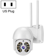 Tuya QX56 3,0 milioni di pixel IP66 Telecamera IP wireless impermeabile da 3,0 milioni di pixel, supporto Amazon Alexa & Google Home & Motion Detection & By-Way Audio & Full Colour Night Vision & TF Card, Plug USA
