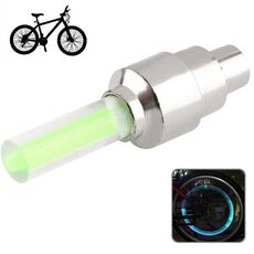2 luci della ruota LED attivate dal movimento della serie Fireflies per biciclette e auto (verde)