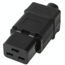 Adattatore per presa di corrente da viaggio universale da parete a 3 poli femmina (nero)