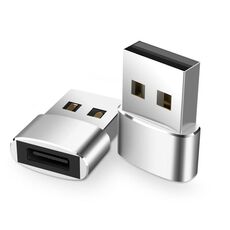 2 PCS USB-C / TYPE-C Femmina a USB 2.0 Adattatore maschile, ricarica e trasmissione di supporto
