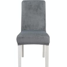 Fodera per sedia semi-interna in velluto ispessimento semplice, morbido, ad alta elasticità, per hotel (grigio carbonio)