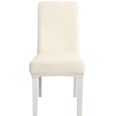 Fodera per sedia semi-interna in velluto ispessimento semplice, morbido, ad alta elasticità, per hotel (Beige)