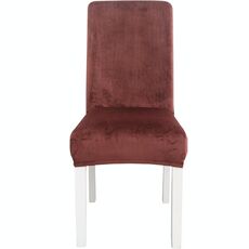 Fodera per sedia semi-interna in velluto ispessimento semplice, morbido, ad alta elasticità, per hotel (caffè profondo)
