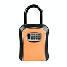 Scatola di sicurezza per scatola di sicurezza con gancio per serratura con password per auto Scatola di sicurezza senza installazione (arancione)