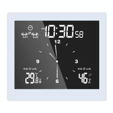 TS-WP10-B Waterproof Bathroom Wall Orologio da parete Timer Termometro domestico Igrometro (bianco)