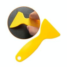 100 pezzi di plastica gialla piccolo raschietto pellicola per auto strumenti accessori per auto raschietto pellicola