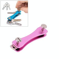 Clip porta chiavi in ​​metallo portatile (rosa)