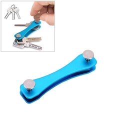 Clip porta chiavi in ​​metallo portatile (blu)