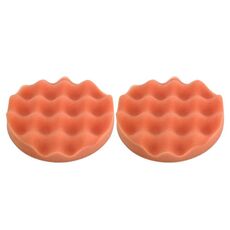 2 pezzi spugna per cera per auto spugna rotonda e ondulata spugna per ceretta ad alta densità ， Dimensioni: 15 x 15 cm