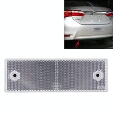 10 PCS paraurti posteriore auto avvertimento riflettore in plastica e segno (bianco)