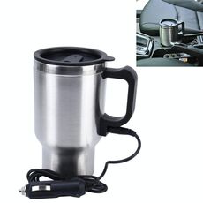 Tazza elettrica intelligente in acciaio inossidabile 12V Bollitore elettrico per auto Tazza riscaldata Tazza da caffè per auto con caricatore Accendisigari Tazza di riscaldamento Bollitore Tazza con scaldabagno isolato sottovuoto