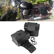 Accessori per moto Lato modificato del kit borsa in pelle per borsa da cavaliere (nero)