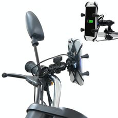 Supporto per telefono 5V 2.1A per telefono in lega di alluminio a forma di X per moto