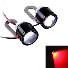 2 PCS 12V 3W Eagle Eyes LED Light per moto Length Lunghezza cavo: 45 cm (luce rossa)