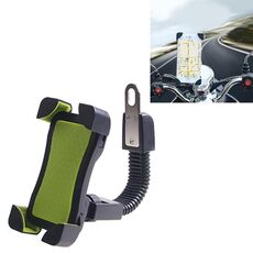 Universale 360 ​​gradi di rotazione libera staffa per telefono moto ABS staffa di navigazione per mountain bike GPS / supporto mobile per telefono cellulare da 3,5-6,5 pollici (verde)